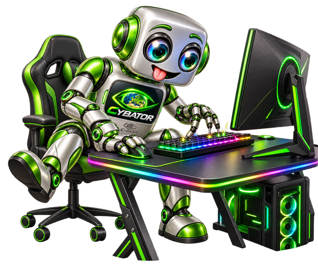 Cybator robot gaming on a PC